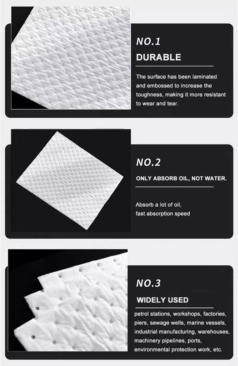 Tampon Absorbant D’Huile Tapis Anti-déversement D’Huile Tapis Absorbants en Rouleau, Huile Et Carburant Uniquement Feuilles pour Ateliers Usines Garages, White, 2mm-100 Sheet