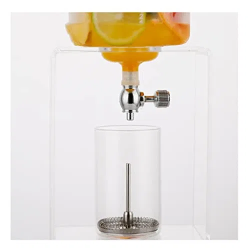 Infusion à froid à débit réglable – Filtre en acier inoxydable et carafe en verre pour un café ou un thé parfait à chaque fois