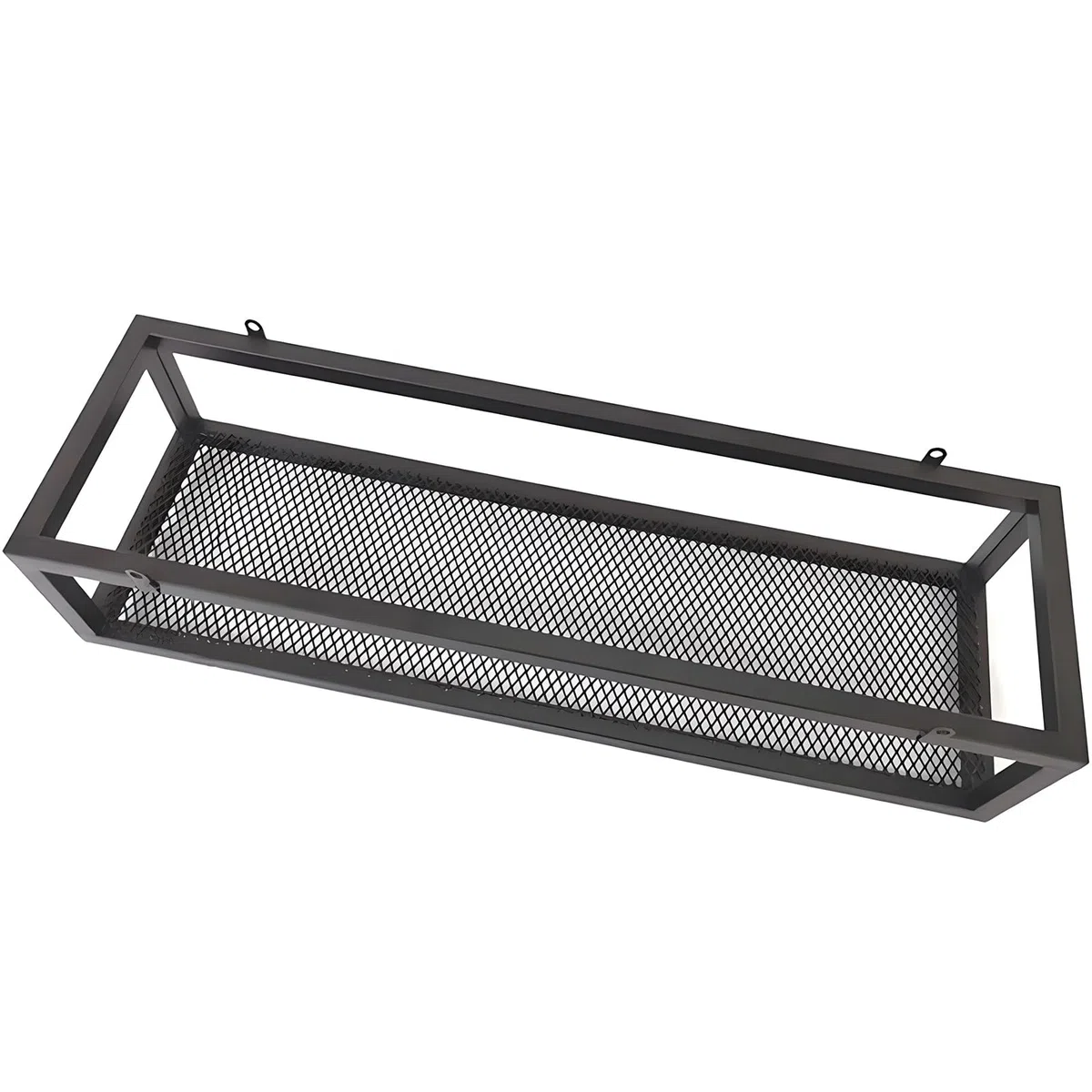 Étagère industrielle robuste à suspendre pour plantes et bouteilles de vin avec chaîne en fer – Support polyvalent pour livres et fleurs pour cuisine, balcon, bar – Décoration d'intérieur peu
