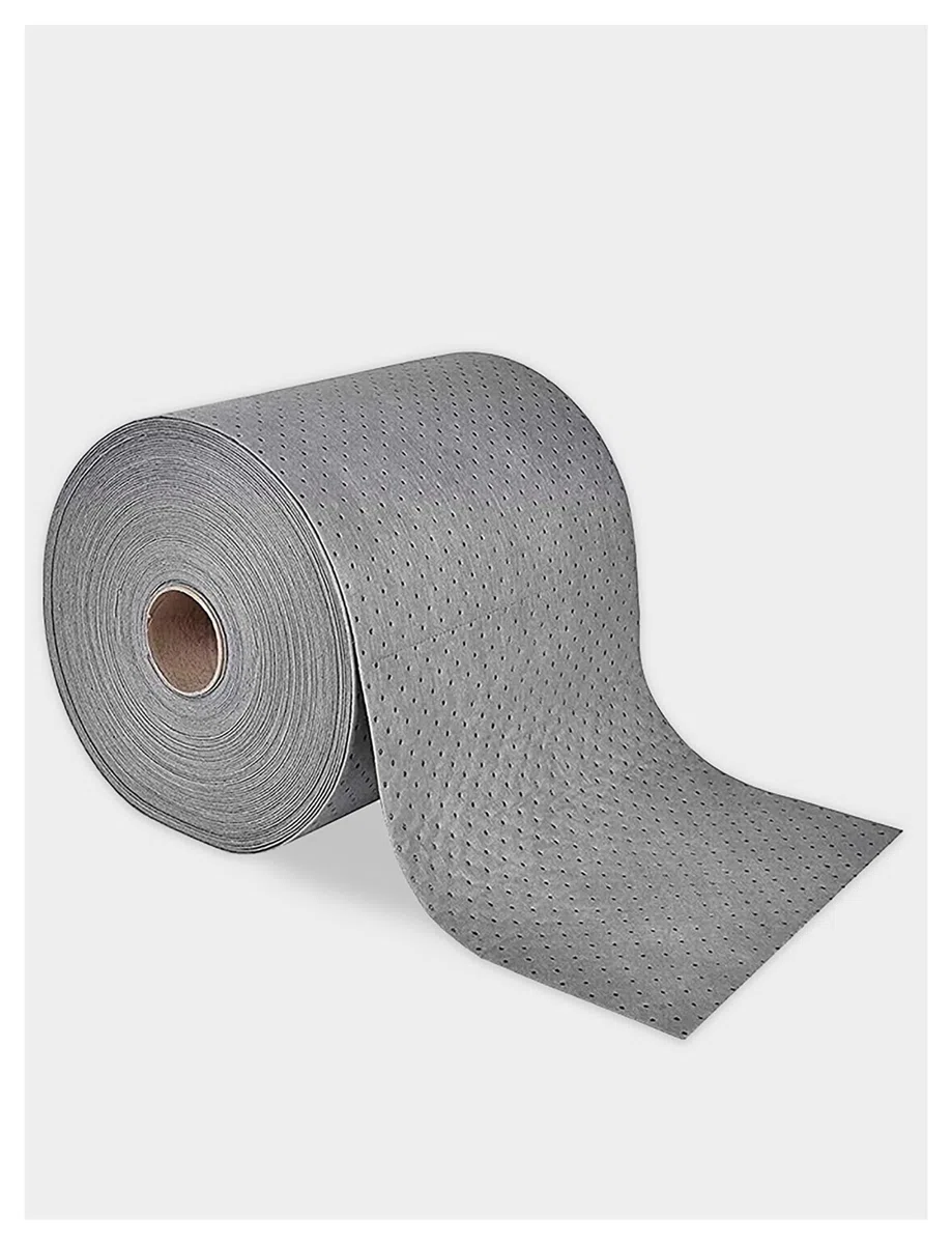 Rouleau de tapis absorbant l'huile industrielle – Coussinets en polypropylène pour absorber l'huile, le diesel, le carburant et les déversements d'hydrocarbures