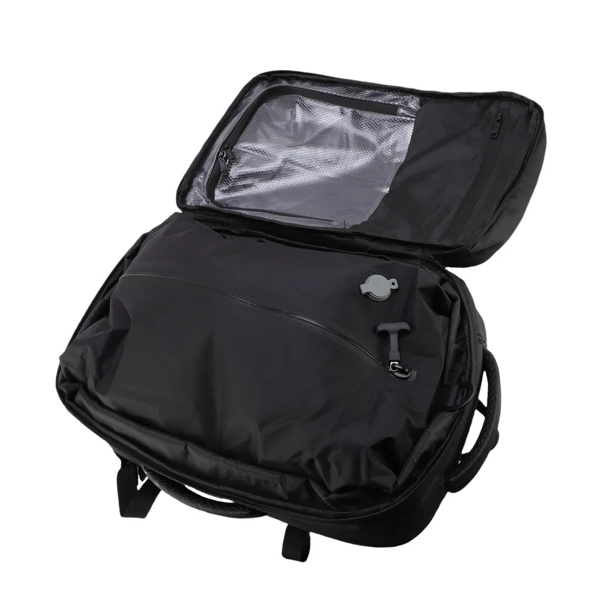 Sac à Dos Extensible à Compression sous Vide, Grande capacité pour Voyage d'affaires, Tissu Oxford Noir, 36-55 L