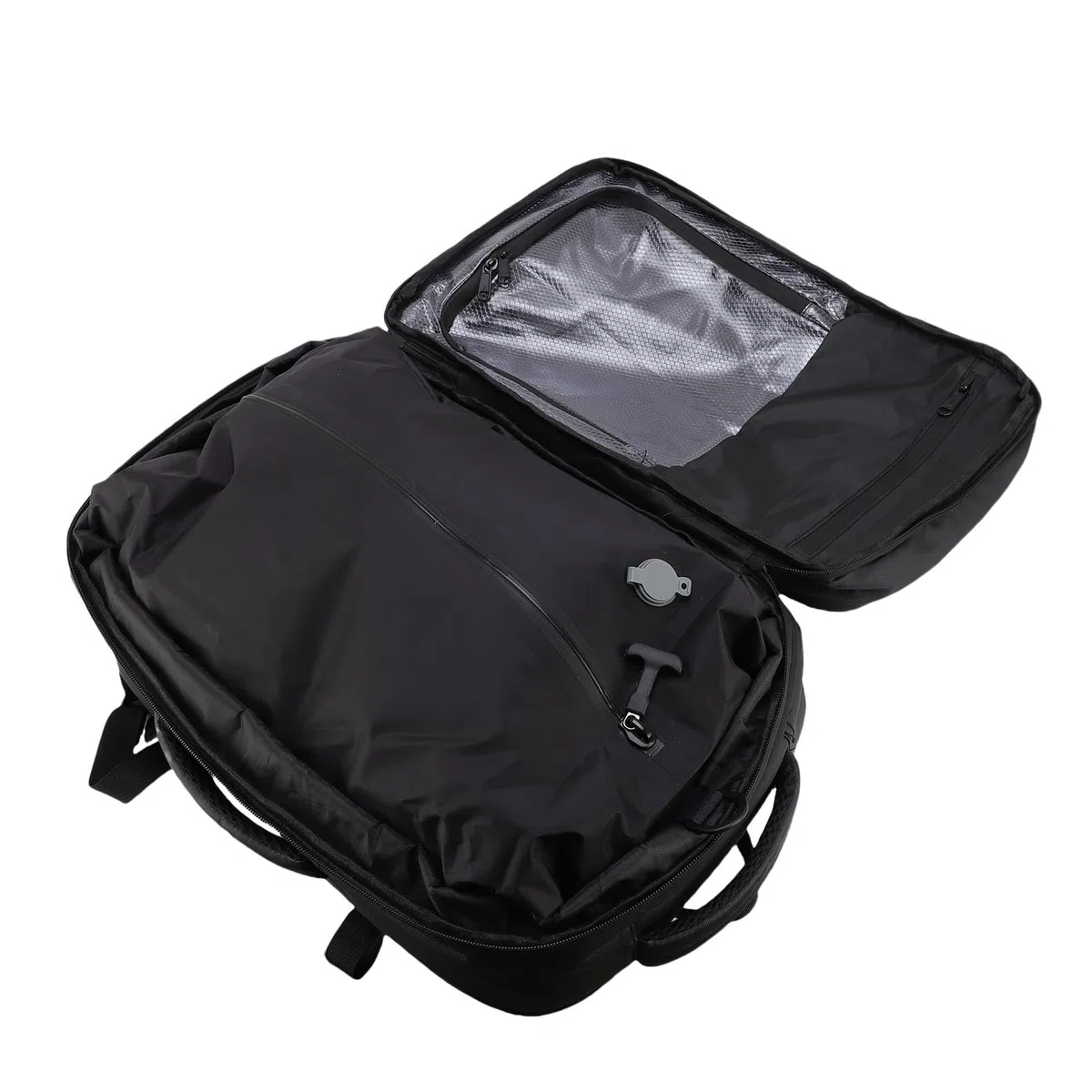 Sac à Dos Extensible à Compression sous Vide, Grande capacité pour Voyage d'affaires, Tissu Oxford Noir, 36-55 L