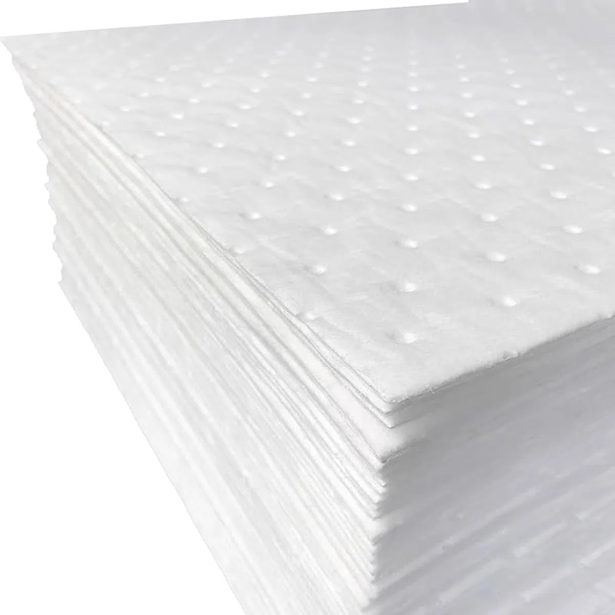 Tampon Absorbant D’Huile Tapis Anti-déversement D’Huile Tapis Absorbants en Rouleau, Huile Et Carburant Uniquement Feuilles pour Ateliers Usines Garages, White, 2mm-100 Sheet