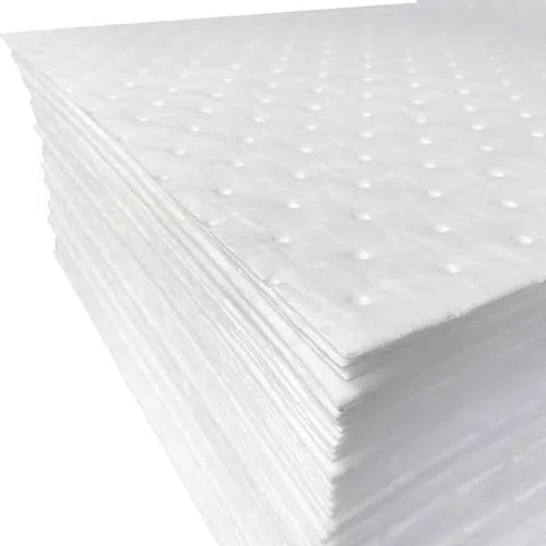 Lot de 100 rouleaux de tapis absorbants d'huile et de carburant uniquement pour ateliers et garages, épaisseur 2 mm, 100 feuilles au total